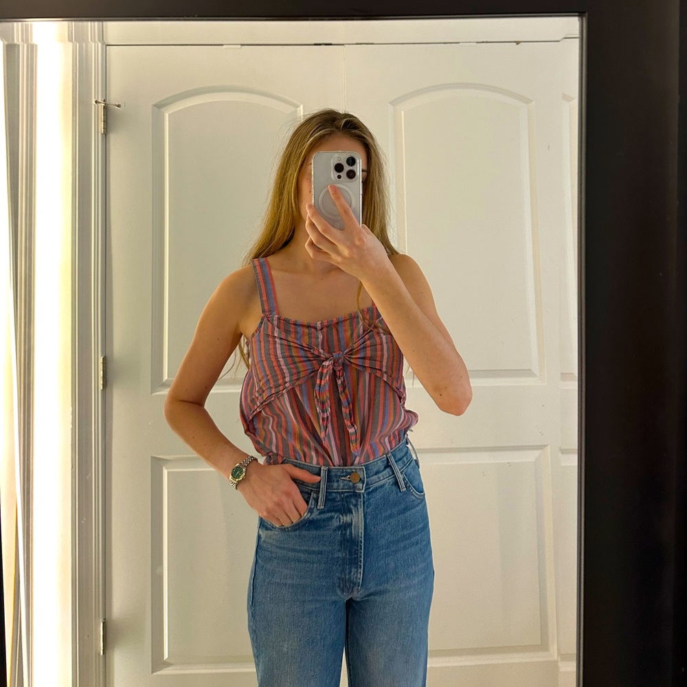 Madewell Rainbow Stripe Tank Top